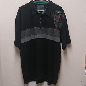 Marc Ecko Cut & Sew 3XL Skull Polo Shirt
